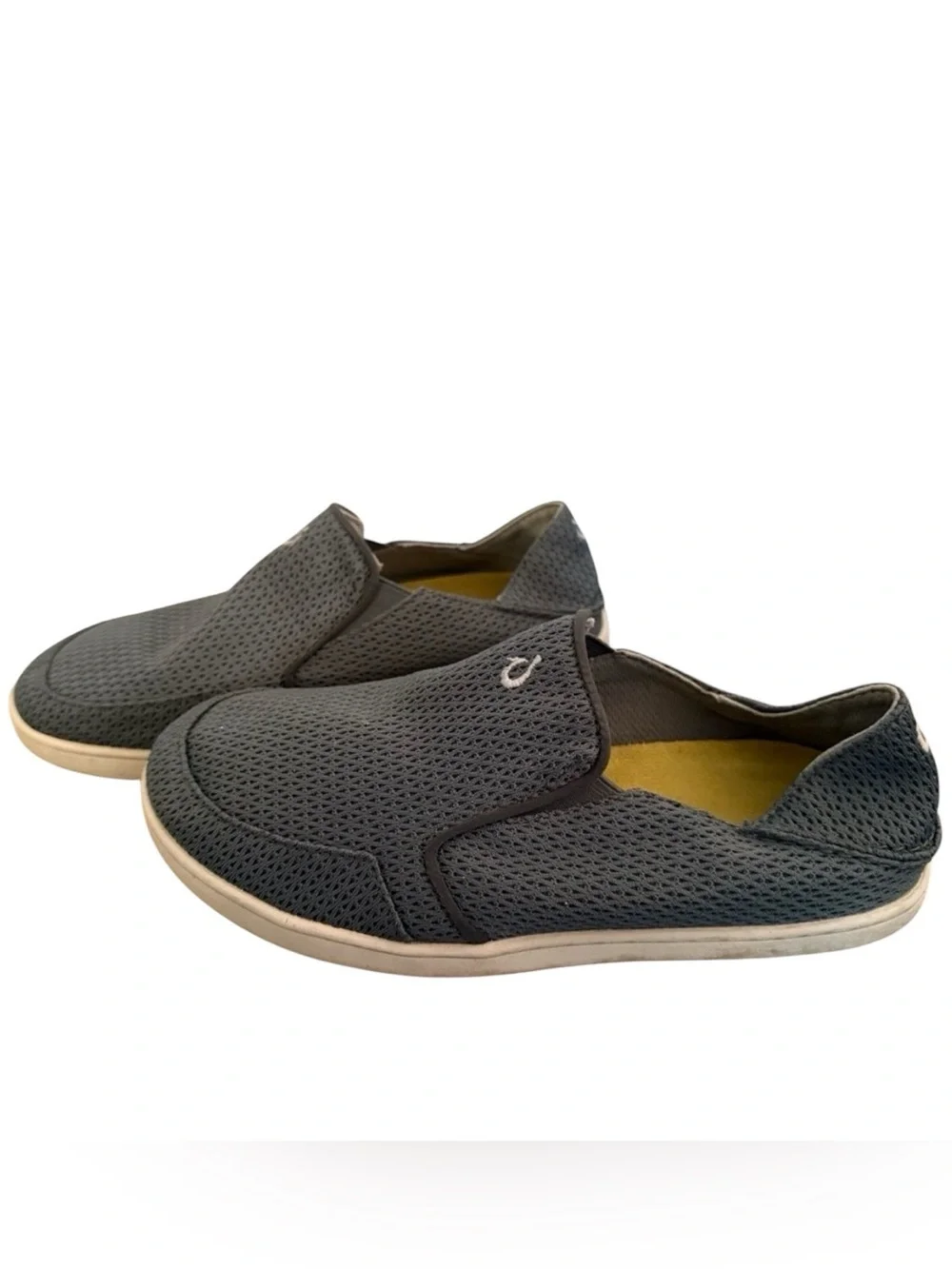 OluKai Nohea Mesh Men’s Slip On Shoes Size 8 Arch Support Hawaiian Comfort